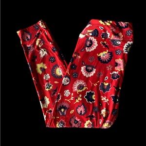 🌟 LULAROE: Up in Blooms Floral Leggings- Size TC2 20-26